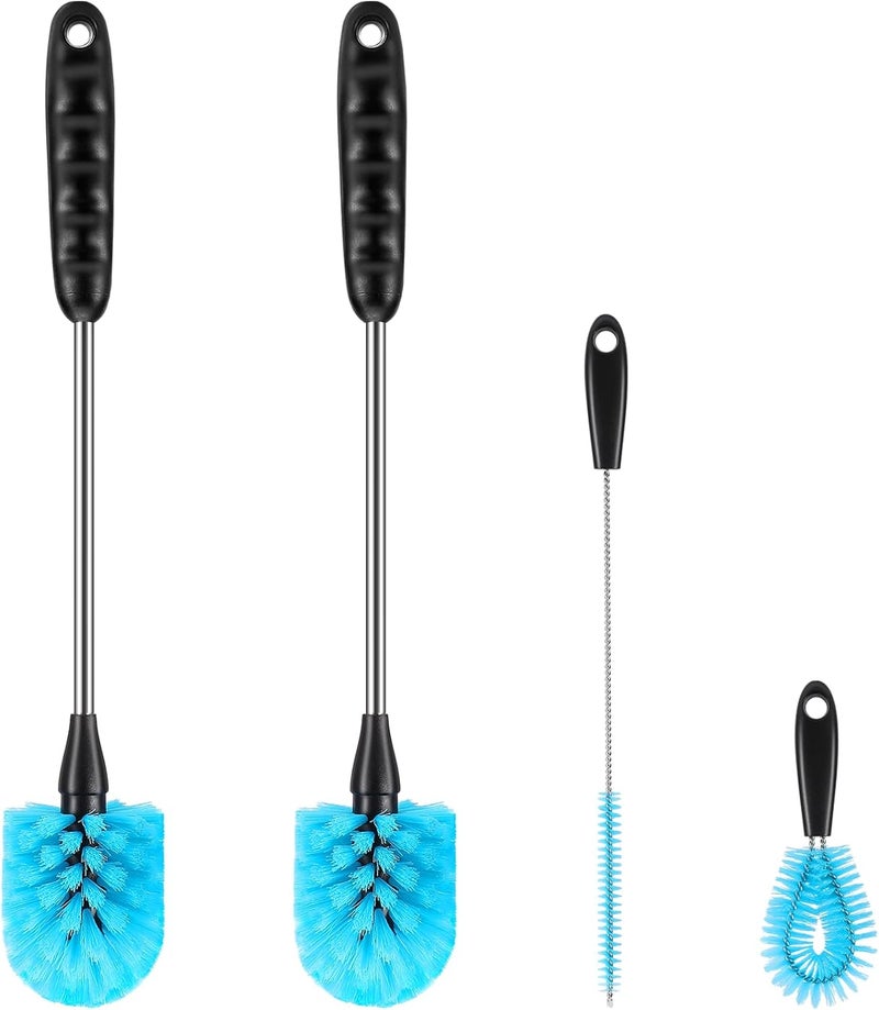 AnDock 3-in-1 Stainless Steel Bottle Cleaning Brush Set - Long Handle for Narrow Neck, Sport, Baby, Flask, Straw, Tumbler, Cup - Image 1